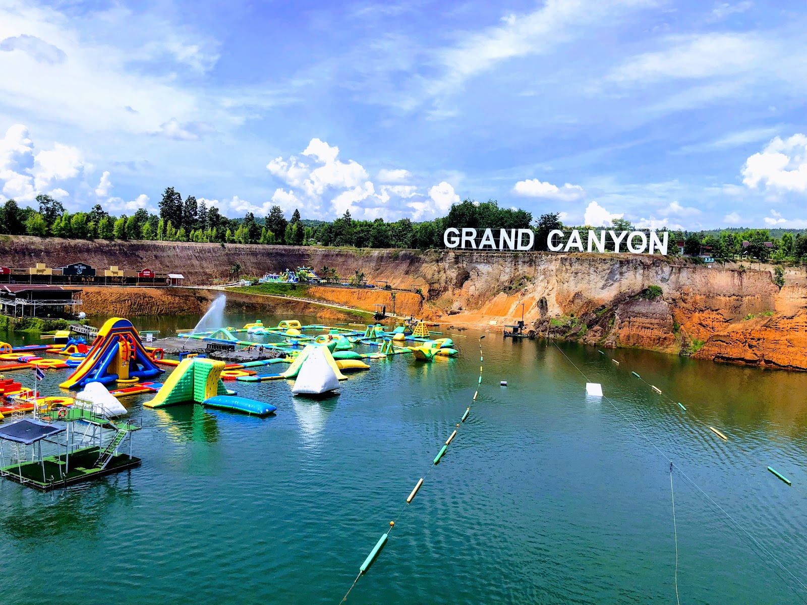 Cliffs and water at Grand Canyon Water Park