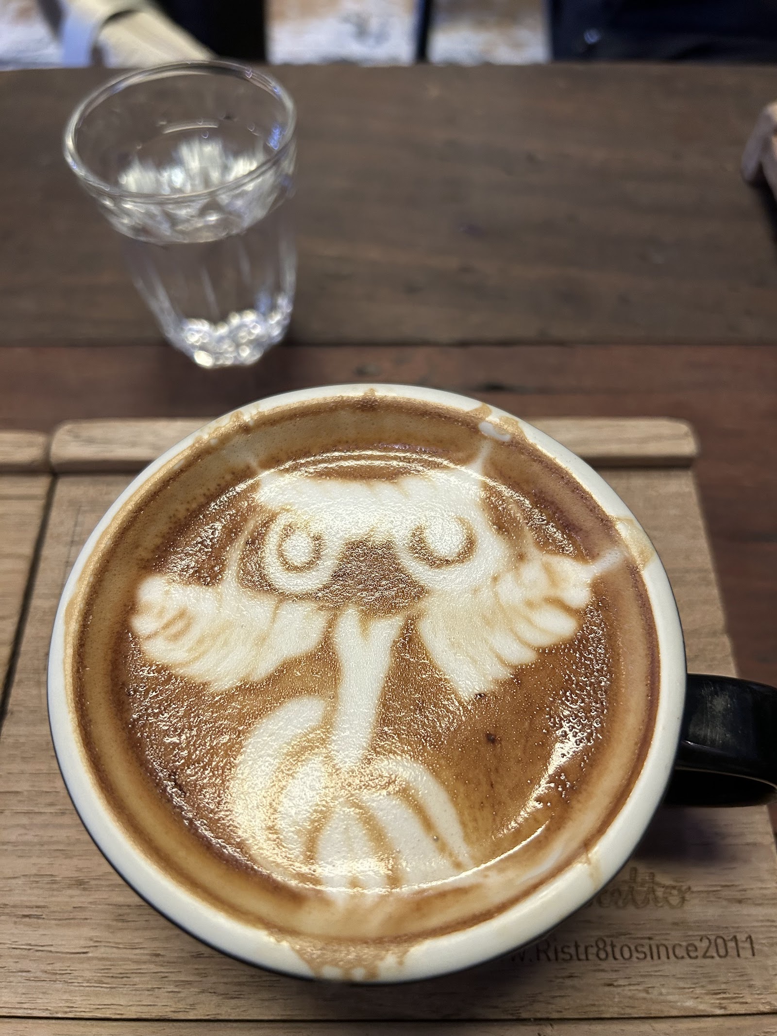 Coffee being poured at Ristr8to