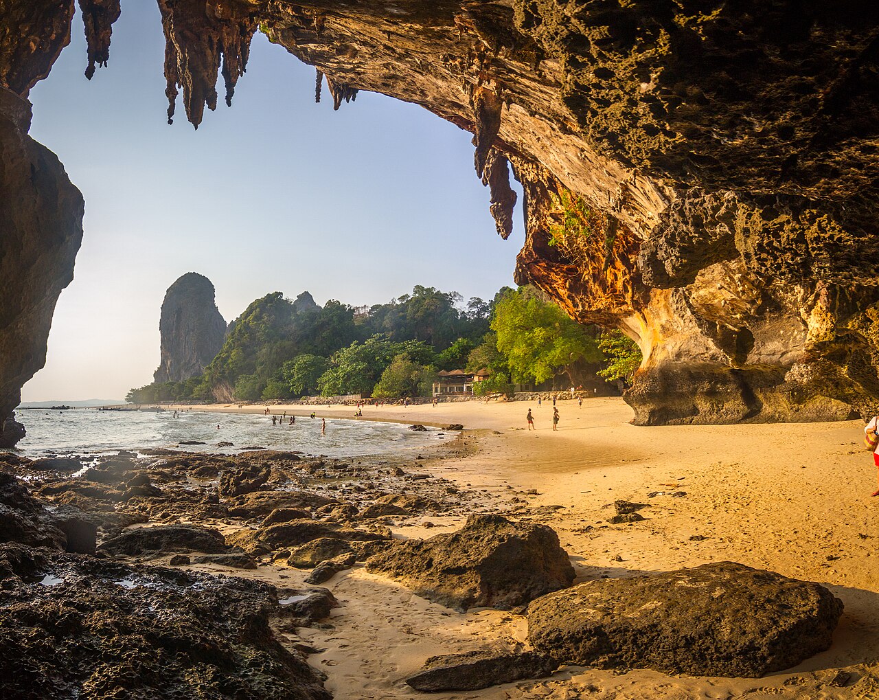 Phra Nang Cave Beach and its offshore limestone island, Railay
