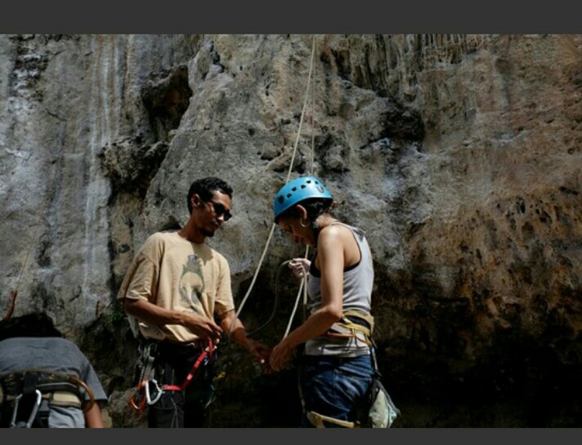 Climbing equipment and instruction at Hot Rock climbing school