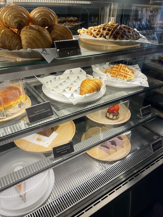Air-conditioned interior of Sprucy Cafe