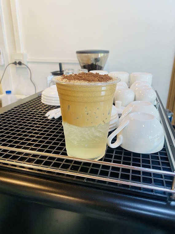 Coffee being made at The coffee by TJ